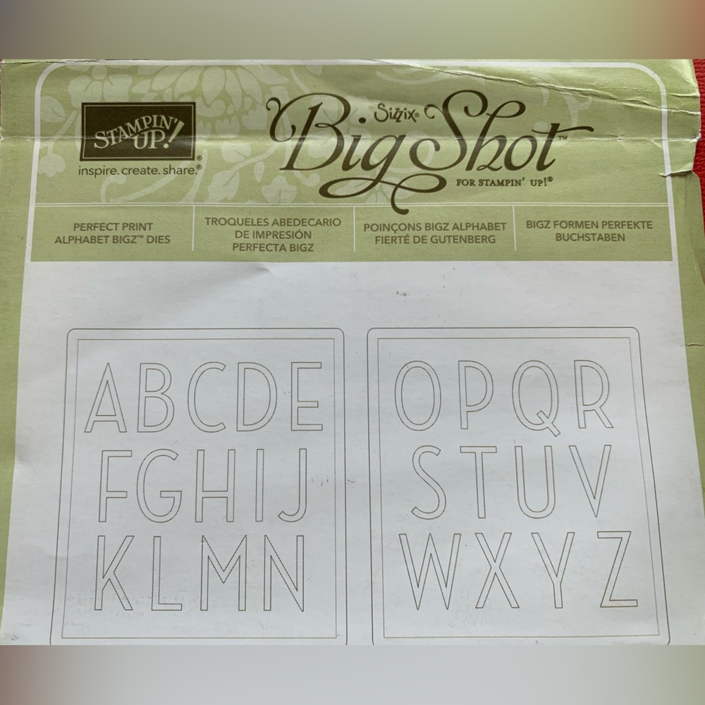 Stampin up perfect print bigz dies